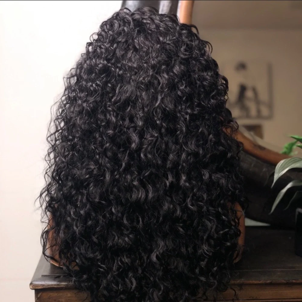 ASIA| BLACK LONG 13 X 4 CURLY LACE FRONT WIG - Picture 3 of 4